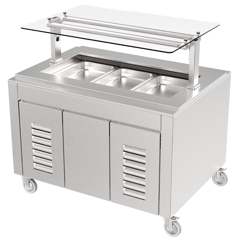 FPG Inline GN Mobile 3 pan buffet cabinet