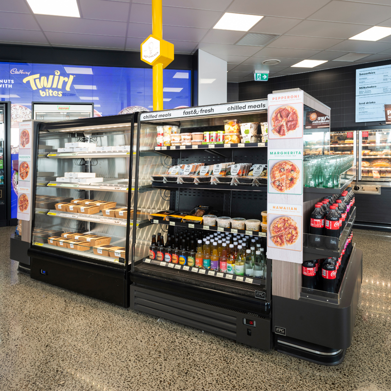 Visair Refrigerated cabinets at BP Bruce Road NZ