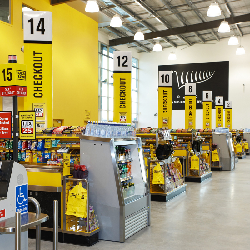 PaknSave Papamoa checkouts and display cabinets