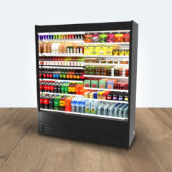 Visair Slimline refrigerated cabinet hero render on wood