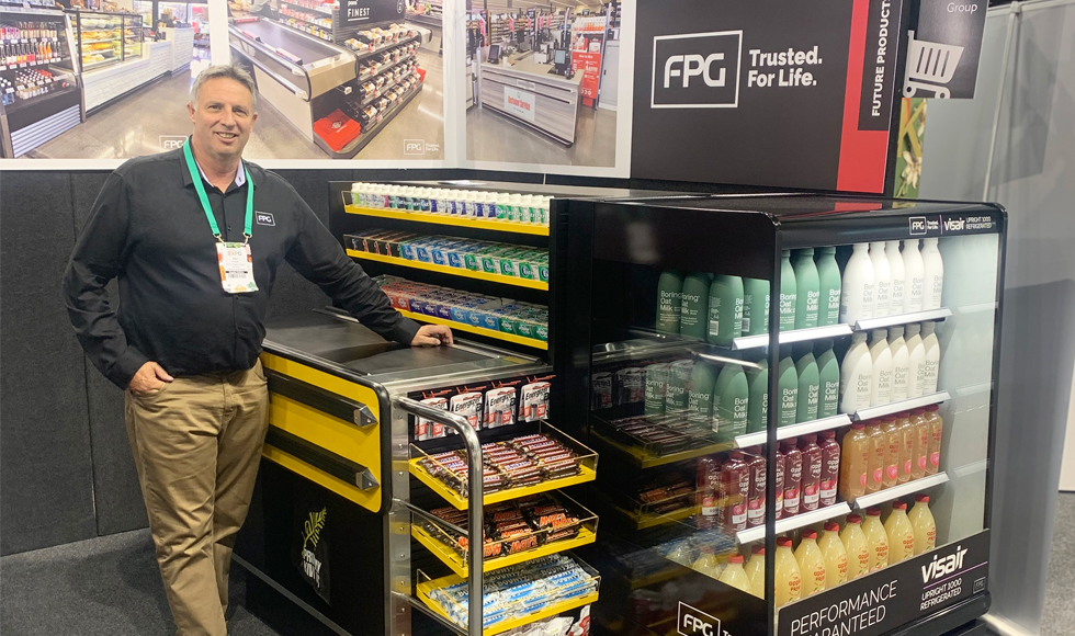 Image showing FPG Senior Project Account Manager Paul Trower on the FPG stand at the Foodstuffs Expo 2023, Auckland, New Zealand.