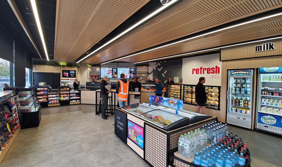 Image of NPD c-store at Geraldine, New Zealand. FPG provided joinery design and manufacturing.