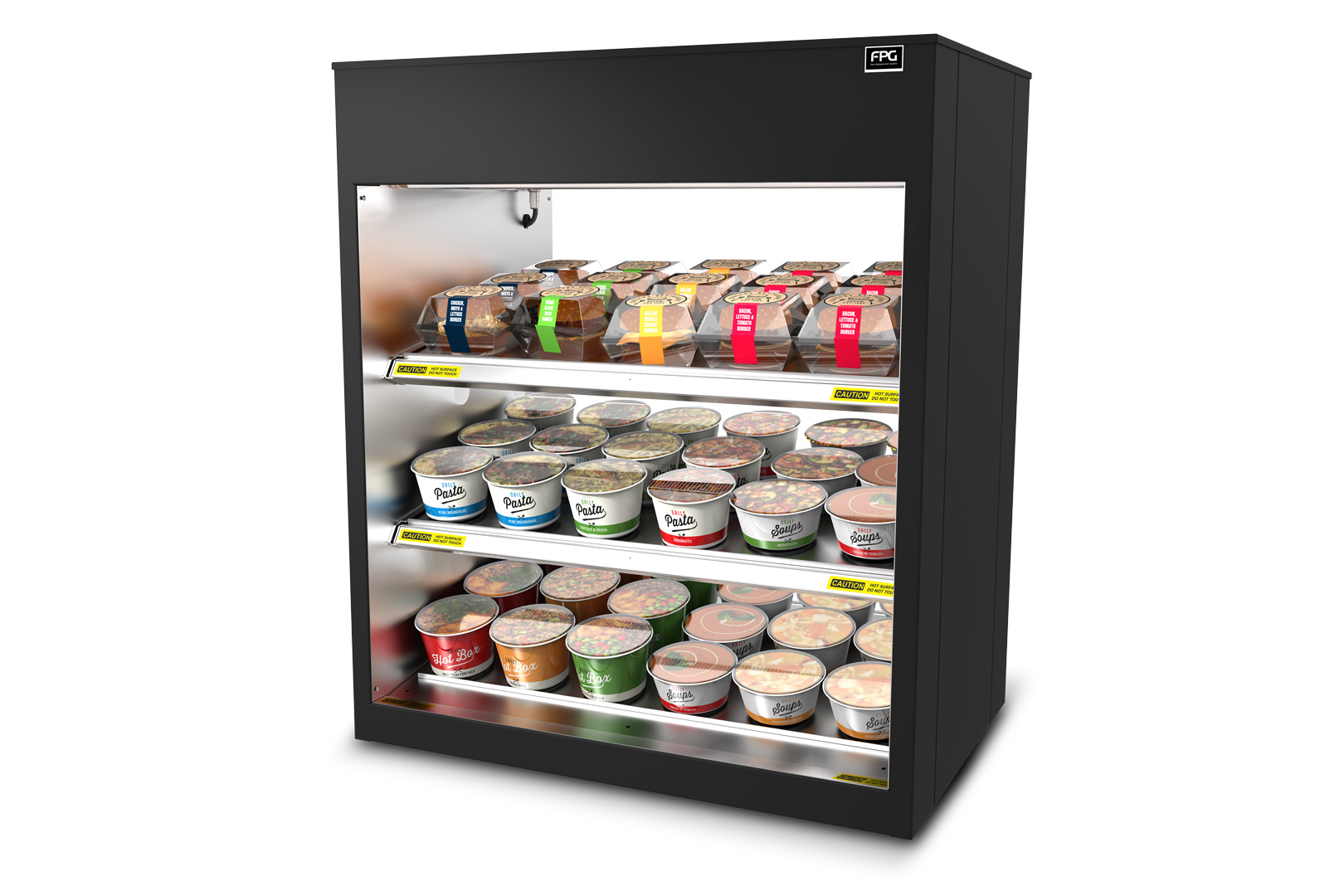 Inline 3000 Series square food display cabinet at the International Auckland Airport 2016