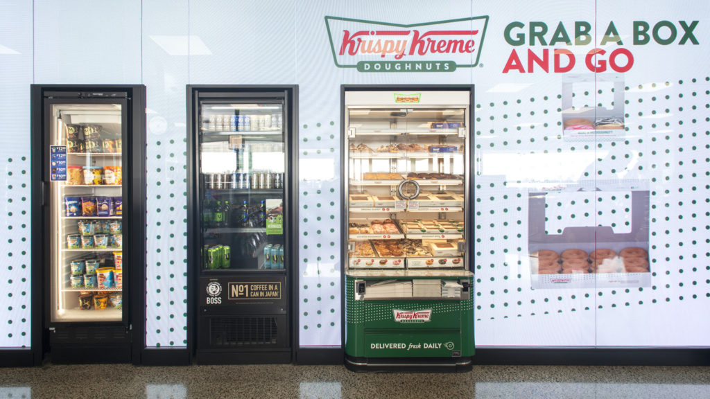 Image showing the FPG custom cabinet for Krispy Kreme doughnuts installed at BP Tauranga, New Zealand.