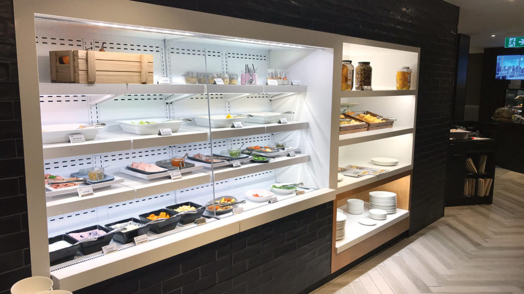 Image showing custom open front refrigerated food display cabinet at Four Points by Sheraton, Auckland, New Zealand.