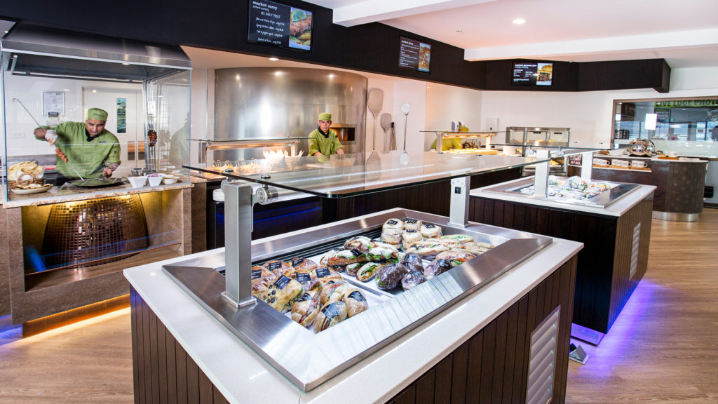 Image showing customised FPG food display solutions installed at Market Kitchen, Skyline Queenstown.