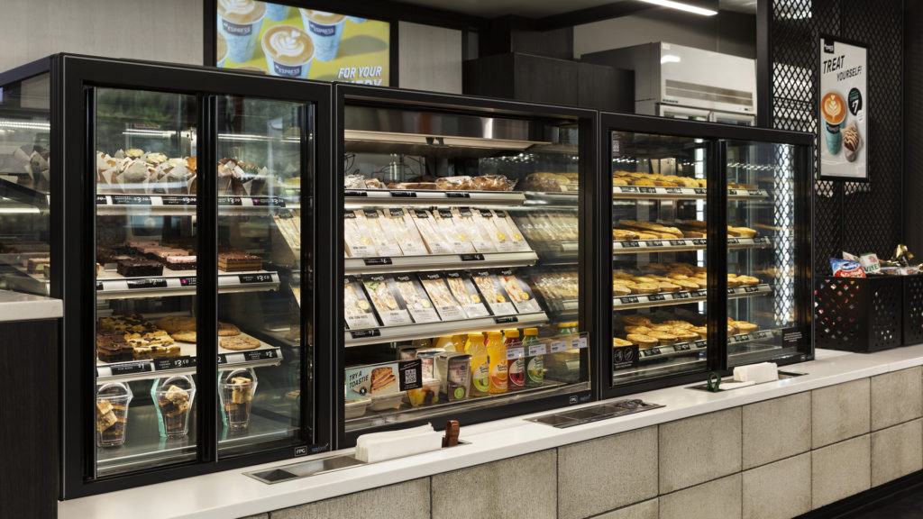 Image showing FPG Isoform cabinets installed in joinery at Z Energy Waiuku, New Zealand.