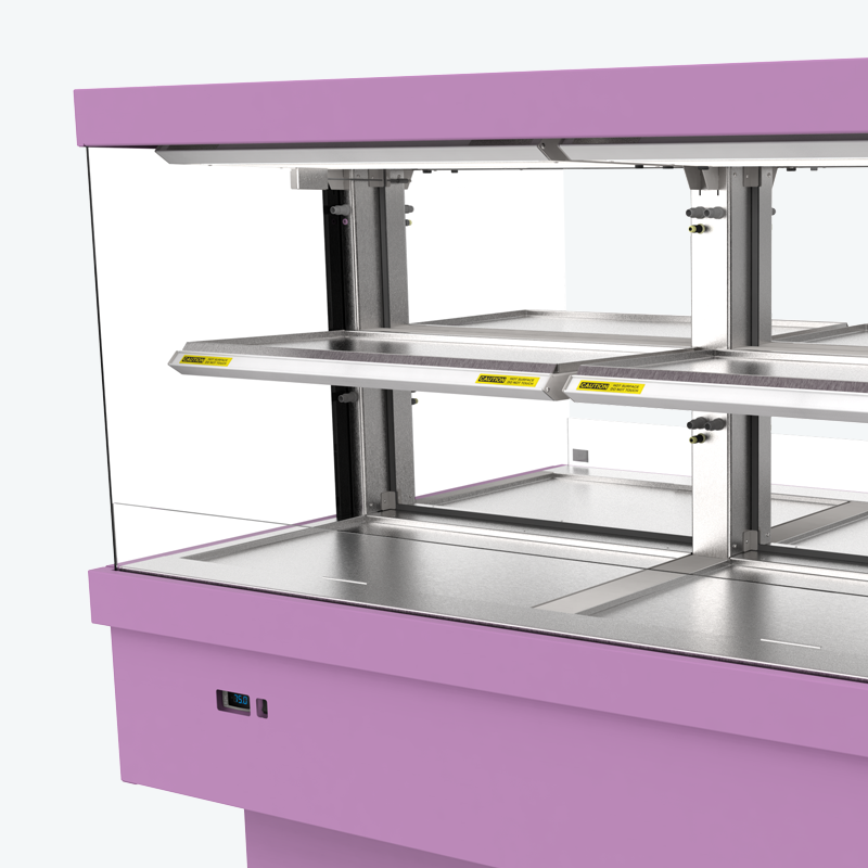 Image showing FPG Visair Island heated food display cabinet with colour chassis.