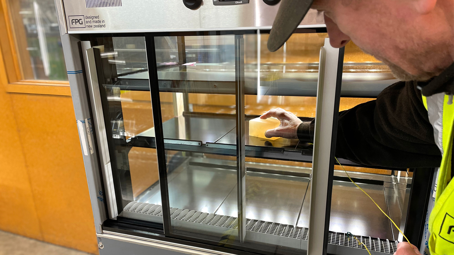 Image showing FPG food display cabinet going through the final quality control checks.