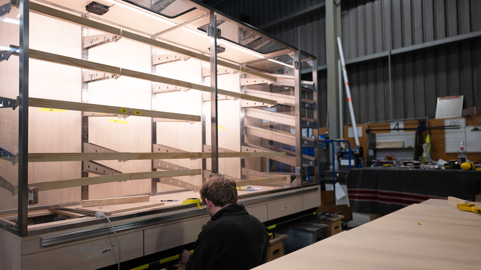 Image showing FPG Custom Joinery supermarket bakery being built.