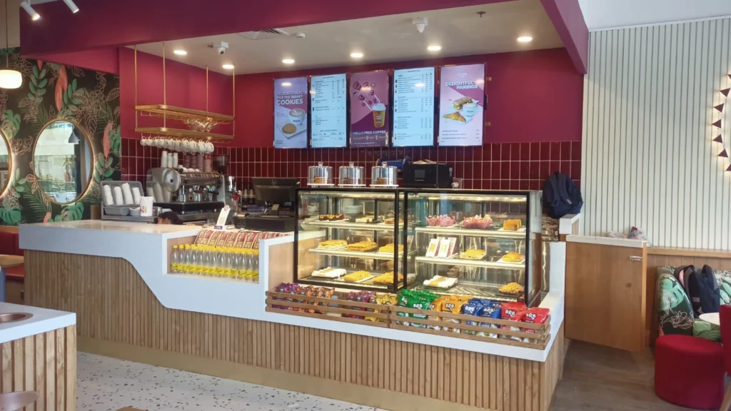 Image showing FPG Inline 3000 Series cabinets which were manufactured and supplied to Costa Coffee JMD Empire Square in India by FPG licensed business partner Antarctica Equipment.