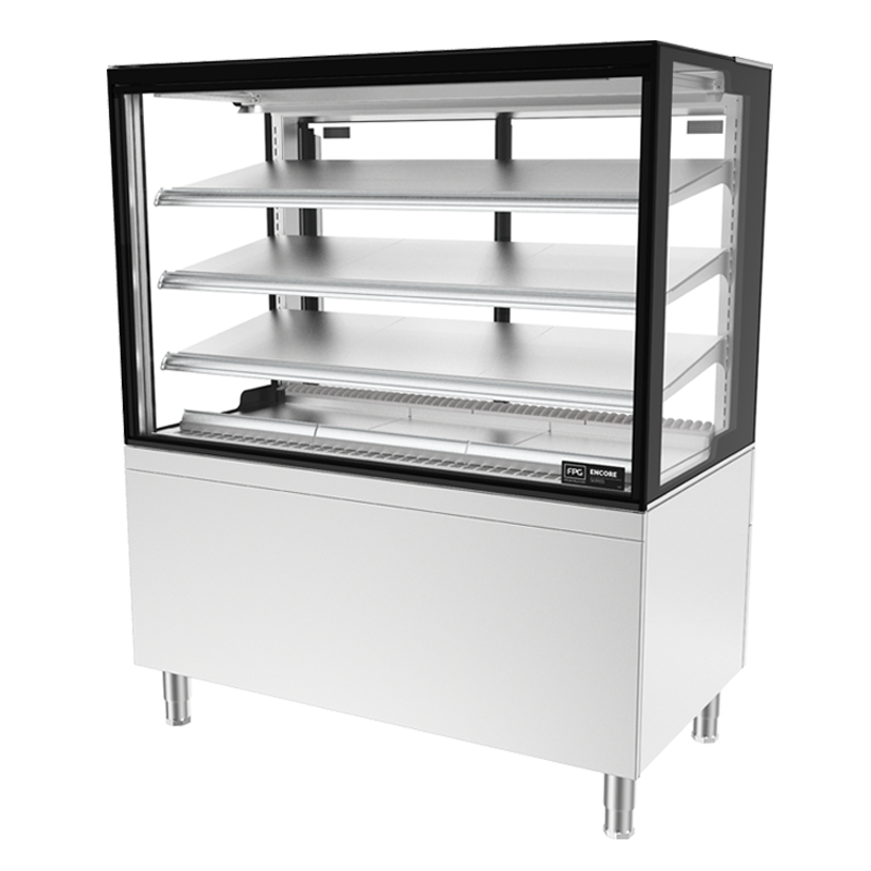 Image showing a FPG Encore Counter Series 1200mm square refrigerated cabinet with stainless steel shelving.
