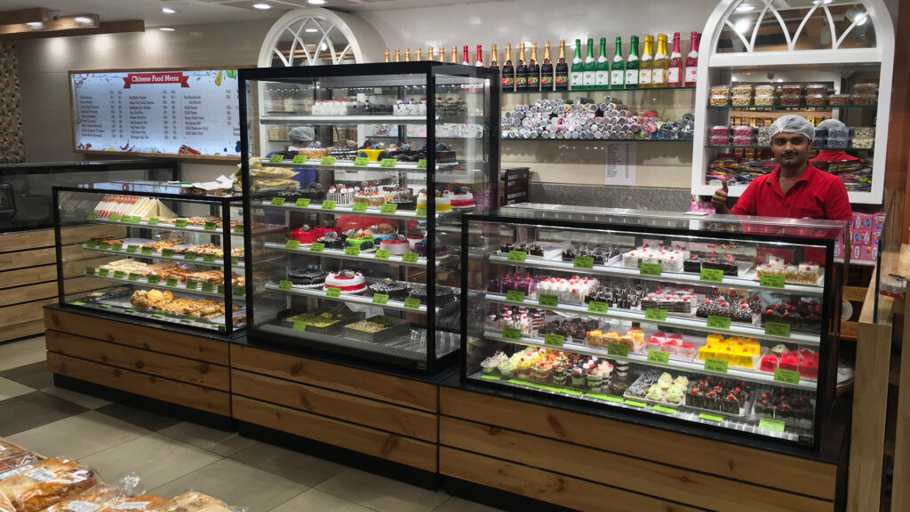 Image showing FPG Inline 3000 Series and Inline Tower food display cabinets. India.
