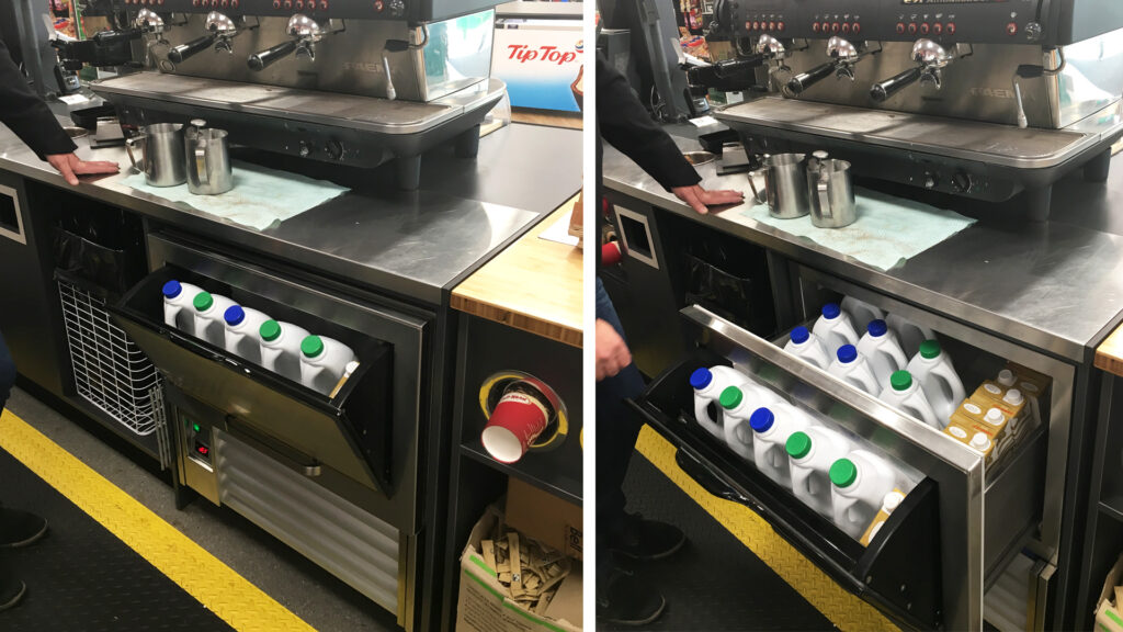 Image showing BP Greenlane, Auckland, New Zealand. The FPG Inline Barista is integrated at the coffee station for milk management.