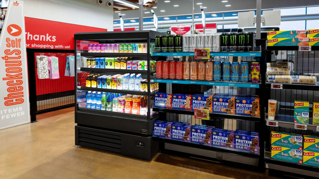 Image showing FPG Impulse Slim Refrigerated food and drinks display cabinet.