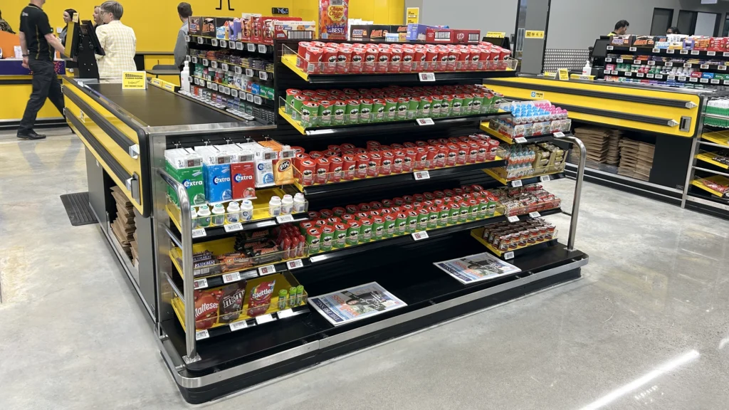 Image showing FPG custom fitout checkout merchandising unit at Pak'nSave Rolleston, Canterbury, New Zealand.