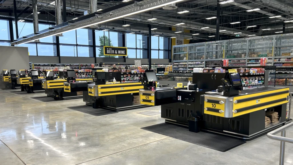 Image showing FPG custom fitout checkouts at Pak'nSave Rolleston, Canterbury, New Zealand.