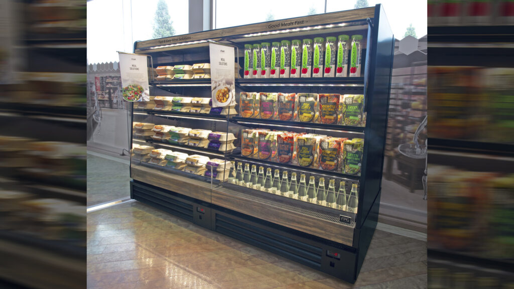 Image showing FPG Visair Refrigerated 2000 width, food and drinks display cabinet with branded decals.