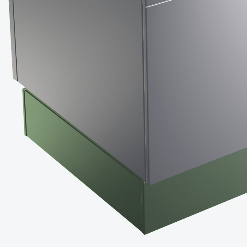 Image showing a FPG Encore Series 8 freestanding cabinet with a toe kick attached to provide the finishing touch when a cabinet is installed without joinery.