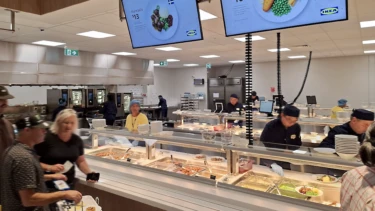 FPG Custom Cabinet: Inline GN Heated Image showing FPG Inline GN heated cabinets fitted with serve-over gantries for merchandising hot meals at IKEA Auckland, New Zealand. Photo credit: www.idealog.co.nz December 2025.